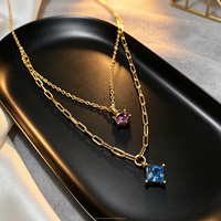 Gargantilla de Circonita Cúbica Multicolor, Plata de Ley 925, Chapada en Oro, Joyería para Mujer, Hecha a Mano, Vintage, Elegante, Regalo