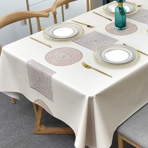 Luxury Printed Floral Lace <b>Tablecloth</b> Waterproof <b>Plastic</b> Cover for Home Parties & Special Occasions Nonwoven - Product Image 1