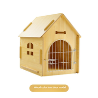 Nouvelle Cabane pour Chien en Bois Massif Démontable Écologique et Durable avec Fenêtre à Boutons Pression pour Petites Races d'Intérieur - Vente en Gros