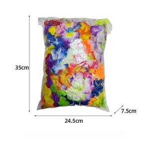 10 Pieces Brand Hot Selling Hawaiian <b>Flower</b> <b>Lei</b> Multicolor Tropical Cotton Garland Beach Party Decoration Luau - Product Image 5