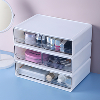 Tiroir Organisateur de bureau Transparent Empilable Plastique Cosmétique Bureau Mini Boîte de Rangement Armoire de Rangement