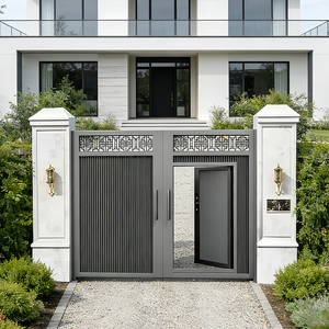 <span class=keywords><strong>Portail</strong></span> <span class=keywords><strong>coulissant</strong></span> en fer forgé pour entrée principale de villa, allée, jardin, cour, clôture de sécurité en acier, style moderne et luxueux - Product Image 3