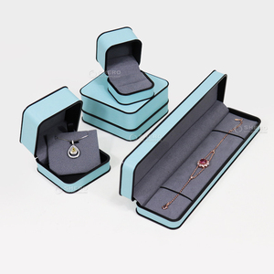 Hot Selling Square PU Leather Custom LOGO <b>Jewelry</b> <b>Box</b> Wedding Ring Earrings <b>Jewelry</b> Package <b>Box</b> - Product Image 3