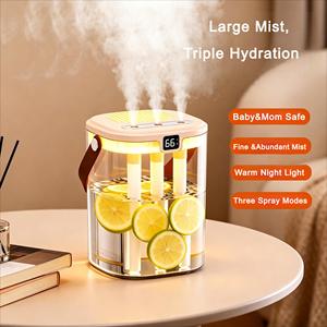 Nuevo Difusor de Aromas con Humidificación Constante de 360 Grados, Tanque de Agua Transparente Portátil, Fácil de Limpiar, <span class=keywords><strong>Humidificador</strong></span> Doméstico - Product Image 5