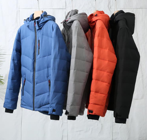 Chaqueta de Invierno con Capucha para Hombre, con Relleno de Algodón, Cierre Frontal, Bolsillos, Impermeable, Transpirable, Cálida para el Invierno - Product Image 2