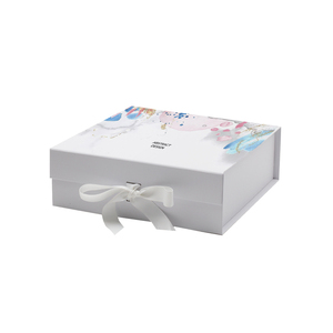 Hộp Quà Bán Lẻ Đóng Từ Tính Vỏ Sò Bìa Cứng Màu Trắng Trơn Sâu <span class=keywords><strong>A4</strong></span> Phổ Biến Cho Quần Áo - Product Image 3