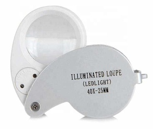 Metal Jewelry Magnifying Glass Jewelers Eye Tool Folding Loupe Glass <strong>Lens</strong> Magnifying <strong>Triplet</strong> Glass - Product Image 1