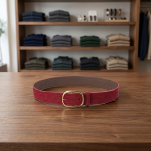 Ceinture haut de gamme personnalisée en cuir de vachette avec boucle carrée en acier, style vintage, écologique, imperméable, respirante et légère - Product Image 1