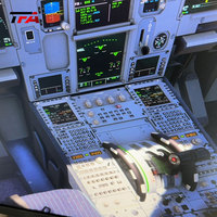 Panneau de commande de simulateur de vol en aluminium 1:1 pour Airbus A320, avec quadrant de commande à double moteur et piédestal central, pour MSFS Sim