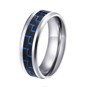 Bague de mariage en tungstène plaqué or 18 carats Bague de fiançailles biseautée 8mm à la mode pour hommes avec <span class=keywords><strong>diamant</strong></span> taille ovale Style classique pour les fêtes - Product Image 6