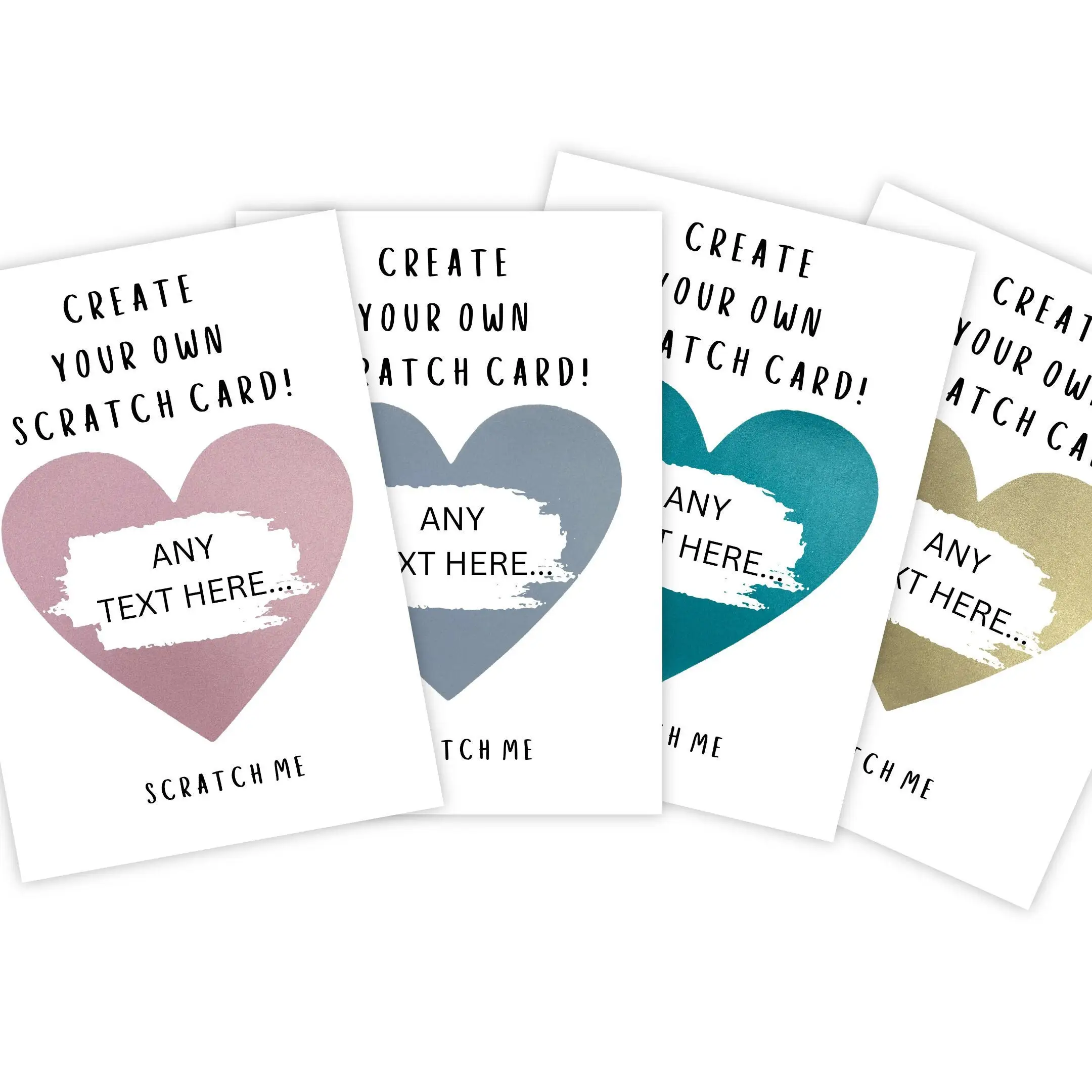 Cartoline di gratta e vinci personalizzate grazie al cliente Idea regalo basata su carta segnalibro e combinazione di carte