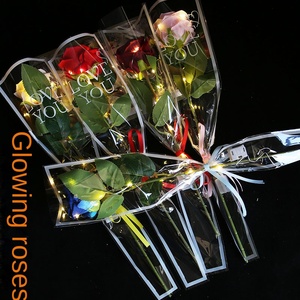 520ดอกกุหลาบเรืองแสงจำลองทำด้วยมือสำหรับแผงลอยตลาดกลางคืนของแฟน - Product Image 2