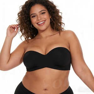 Nuovo <span class=keywords><strong>Reggiseno</strong></span> Push-up Morbido <span class=keywords><strong>con</strong></span> <span class=keywords><strong>Ferretto</strong></span> per Donna, Traspirante, Taglie Forti, <span class=keywords><strong>Senza</strong></span> <span class=keywords><strong>Spalline</strong></span>, Sexy, Coppa Intera - Product Image 5