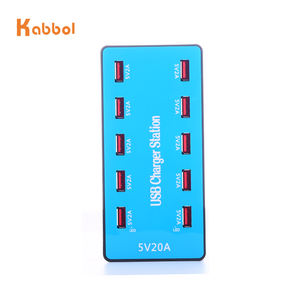 Vente flash - Station de <span class=keywords><strong>charge</strong></span> <span class=keywords><strong>multi</strong></span>-<span class=keywords><strong>USB</strong></span> de bureau 100W 5V20A à 10 ports QC2.0 pour téléphones/tablettes/montres/écouteurs - Product Image 4