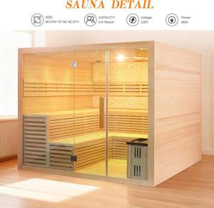 Smartmak Indoor Holz-Dampfsauna Traditionelle Dampfsauna - Product Image 4