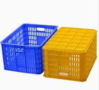 Panier de stockage industriel logistique en plastique perforé empilable recyclable épaissi en Chine
