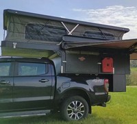 Camper de luxe pour pick-up avec espace de couchage extensible et auvent latéral, toit de camion imperméable pour le voyage tout-terrain