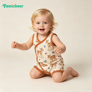 <span class=keywords><strong>Pijama</strong></span> sin mangas con broches cruzados en la parte delantera, agradable al tacto, para bebés de 0 a 24 <span class=keywords><strong>meses</strong></span>, traje de dormir para bebés y niños pequeños, ideal para gatear. - Product Image 3