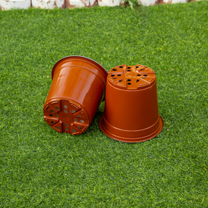 กระถางดินเผาสองรูสำหรับสถานรับเลี้ยงเด็กทำจากพลาสติก PP รีไซเคิลเส้นผ่านศูนย์กลางด้านบน10ซม. มีรูระบายน้ำ - Product Image 2