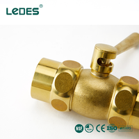 Robinet à bille en laiton PPR certifié NSF ISO 20 mm pour l'alimentation en eau chaude et froide