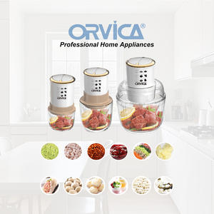 Picadora de Carne Eléctrica 3 en 1 con Recipiente de Vidrio, Cortadora de Alimentos, Mezcladora de Cocina Multifunción, Directo de Fábrica - Product Image 4