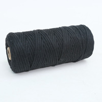 Cordón de Macramé de Algodón Recubierto Impermeable Multicolor de 3 mm, Cuerda Trenzada Ecológica para Manualidades Textiles del Hogar, Correas de Bolsos, Prendas de Vestir