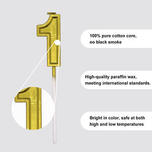 Bougies d'anniversaire sans fumée personnalisées en gros Merri Wish, bleues, pour anniversaire, mariage, Pâques, bars, fêtes - Product Image 2