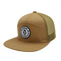 Gorra Trucker Richardson 168 de 7 Paneles con Parche de Cuero y Logotipo Bordado en 3D Personalizado, en Oferta