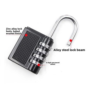 Candado de Seguridad XL-824 de Aleación de Zinc, Impermeable, con Combinación de 4 Dígitos, para Gimnasio, Almacén, Puerta, Armario, de Gran Tamaño - Product Image 1