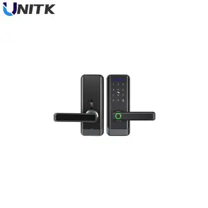 UNITK Single Latch Mortise TTlock APP maniglia per impronte digitali Smart Door Lock