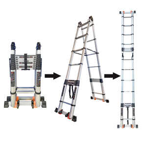 บันไดอลูมิเนียมแบบยืดหดได้สองด้าน SOYOUNG 5.6 เมตร รุ่น Heavy Duty รูปทรงตัว A แบบพับได้ รับน้ำหนักได้ 150 กก. - Product Image 1