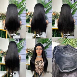 Band Straight <b>Wig</b> Non Lace Band <b>Wig</b> <b>Human</b> Hair <b>Wig</b> for Women - Product Image 6