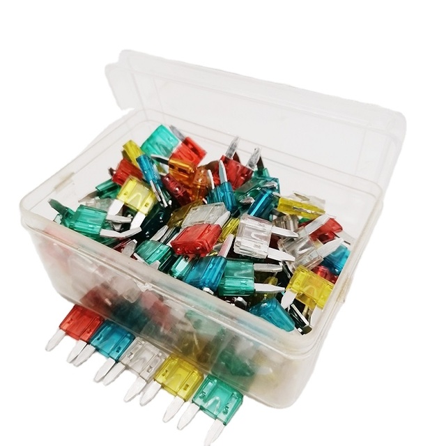ZX Mini Blade Car Fuse Assortment Zinc Material 2A 3A 5A 7.5 a 10A 15A 20A 25A 30A 35A 40A Automotive Replacement Mini Fuses