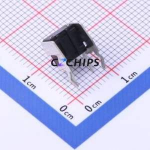 TC-6615-7-260G Tactile Switch Bent Lead Through Hole-4P,6x6mm Switch Single Pole Single Throw Round Button 2.6N Right Angle - Product Image 2