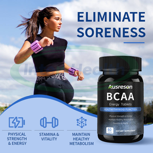 Capsule <span class=keywords><strong>BCAA</strong></span> Ausreson a Marchio Privato, Integratori di Amminoacidi per la Recupero Muscolare, Capsule <span class=keywords><strong>BCAA</strong></span> Naturali - Product Image 2