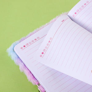 Fantaisie bleu rose perle sirène enfants moelleux kawaii serrure filles <span class=keywords><strong>secret</strong></span> journal journal scolaire cahier pour étudiants enfants avec serrure - Product Image 4