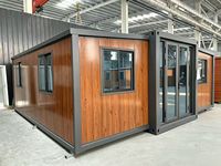 Casa Contenedor Plegable y Expandible, Casa Modular Prefabricada de Lujo con Cocina, Baño y Dormitorio para Uso Residencial Familiar