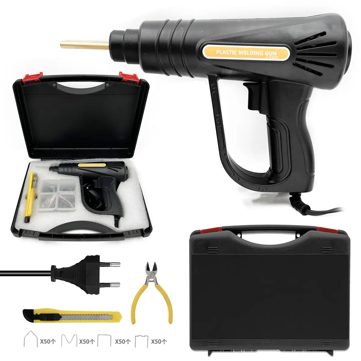 Professional plastic welding gun set with knife and pliers Car used Plastic stapler