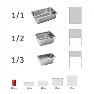 YITIAN personalizzabile cucina Multi dimensioni Gastronorm cibo <span class=keywords><strong>piatti</strong></span> Fast Food grande capacità che serve pentole <span class=keywords><strong>da</strong></span> Gn padelle 210 acciaio inossidabile - Product Image 2