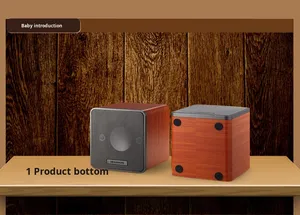 Gỗ Màu M8 Kệ Sách Máy Tính Để Bàn Máy Tính Xách Tay Máy Tính Bàn Loa 10W <span class=keywords><strong>Mini</strong></span> USB 2.0 Đa Phương Tiện Loa Siêu Trầm Cho 5.3 2.1 Kênh PC - Product Image 5