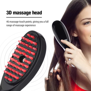 Cepillo de cabeza relajante para medicina del cuero cabelludo con luz roja y azul, promueve el crecimiento del cabello, Led peine de terapia de luz, masajeador eléctrico para alisar el cabello - Product Image 6