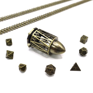Mini Palent Kim Loại Rỗng D20 Bullet Vòng Cổ Mini Dice Set RPG Dnd D20 Bullet + Mini Dice Túi Lưu Trữ Tùy Chỉnh Kim Loại D20 Dice Set - Product Image 6