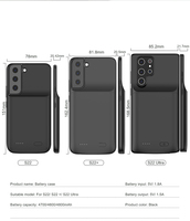 Nouvelle coque de batterie externe 2024 à succès – TPU souple + ABS, batterie Li-ion polymère 7000 mAh, ultra-mince, charge rapide pour S22
