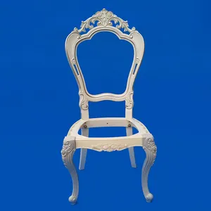 Meubles de maison de style européen, cadre de chaise de salle à manger en plastique abs, pièces françaises à haut dossier, prix compétitif