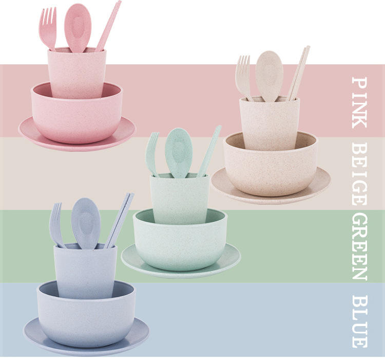 Beige, blue, pink, green, mixed colors