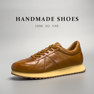 Zapatillas Casuales Antideslizantes con Cordones y Parte Superior de Cuero Genuino y Tela para Hombre, para Uso Diario en la Oficina, con Suela de Goma - Product Image 3