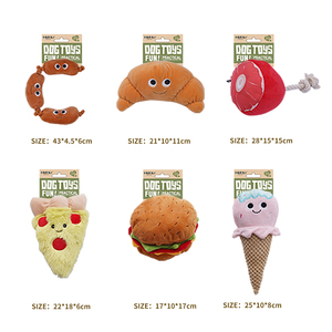 Üretici toptan özel Logo gıda tasarım çiğnemek köpek peluş oyuncaklar - Product Image 4