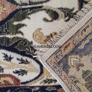 Tapis Oushak noué à la main, tapis turc en laine, tapis d'intérieur, motif floral oriental, style vintage, décoration de salon - Product Image 3