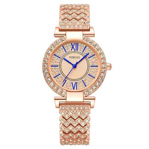 Drioshipping Luxury Ladies Wristwatch 2551 Full Diamond Embellished Customizable Logo Quartz Fashion <b>Women's</b> <b>Bracelet</b> <b>Crystal</b> - Product Image 1