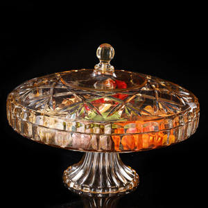 Clear Acrylic Snack <strong>Tray</strong> with Lid <strong>Candy</strong> Nut Dry Fruit Plate - Product Image 2